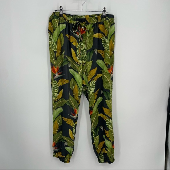 SHILLA Exotic floral tropical jogger pants size M - Picture 2 of 10